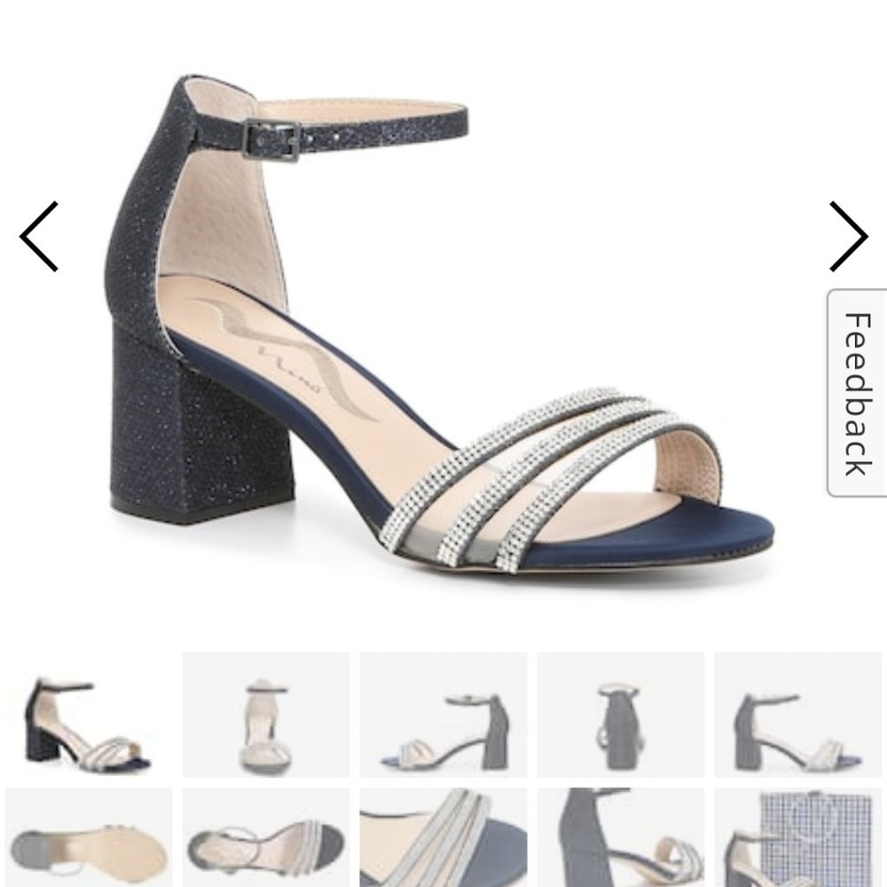 Navy Blue Diamond Sparkle Heels N by Nina Size 9